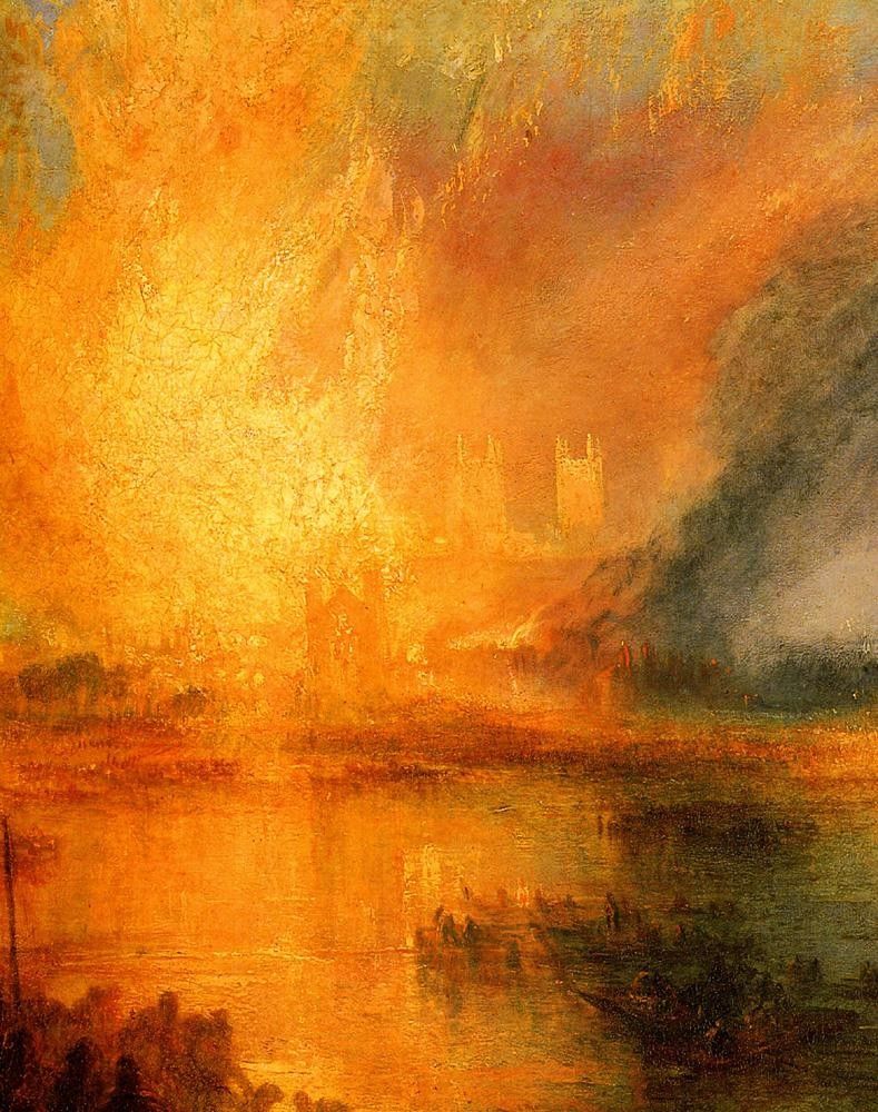 Joseph Mallord William Turner The Burning of the Houses of Parliament detail